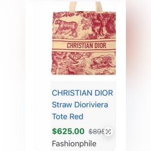 Christian DiorTote Bag straw like new gwp tag was removed As is gym yoga beach